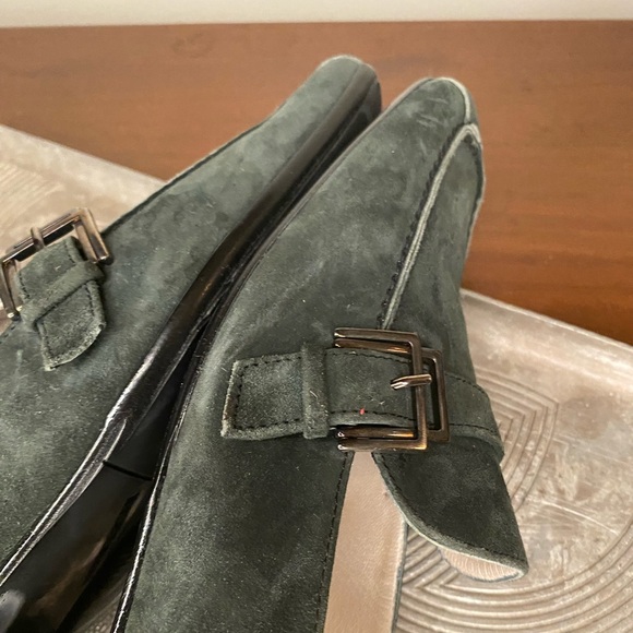 Forrest/ olive green suede loafers - Picture 8 of 9